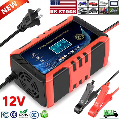 Smart Car Battery Charger 12V 6A For Car Truck Motorcycle Lawn Mower Marine US • $16.99