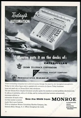 1956 Bell X2 X-2 Plane Art Monroe Calculator Adding Machine Vintage Print Ad • $9.99