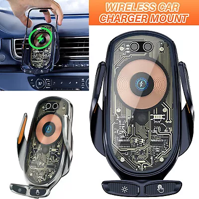 66W Car Wireless Air Vent Holder Charger Phone Fast Charging Automatic Clamping • £22.98