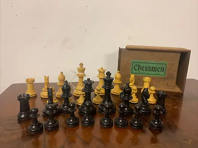 £80 • Buy Vintage Felted And Wooden John Jaques Boxed Chess Set