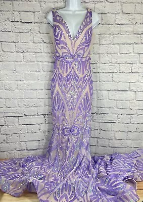 Beautiful Jovani Prom Or Pageant Dress Women’s Size 8 Lavender Sequined • $300