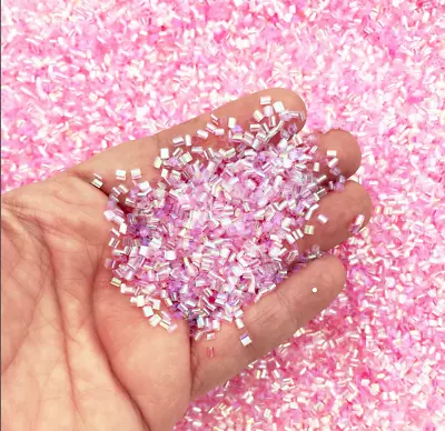 AGD Craft Supply -Crispy Bingsu Straw Beads Tube Confetti 25g Pastel Pink • $9.95