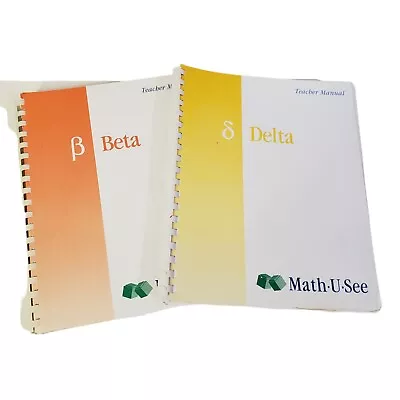 Math U See Beta & Delta Teacher Manuals Books Only Homeschool Math • $8