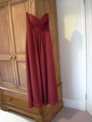 £20 • Buy May Queen Burgundy Prom Dress Ball Gown Size 6 - 8 Worn Once Very Good Condition