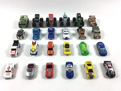 Lot Of 24 Hot Wheels Micro Mini Vehicles Monster Cars Racers Military Semi's • $29.99