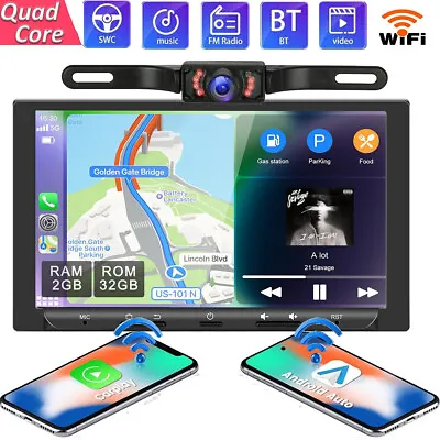 7 Inch Android 12 Deck WiFi Double 2DIN Car Radio Stereo CarPlay GPS 32GB+Camera • $73.90