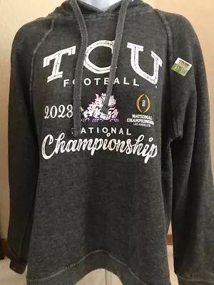 TCU Horned Frogs 2023 NCAA Championship Game Women's Vintage Hoodie Size M • $19.95