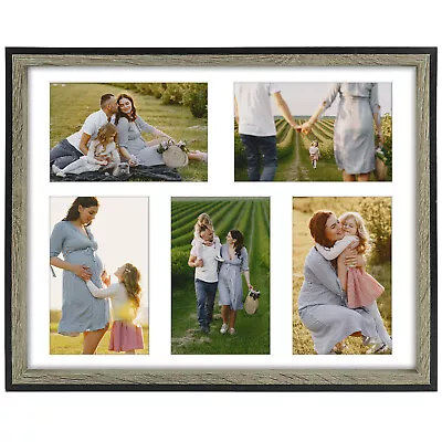 Collage Frame For Multiple 4x6 Pictures Photos With White Mat For Wedding Family • $19.99