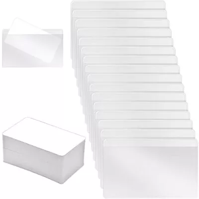 200 Pieces Self-Adhesive Index Card Holder Business Card Pockets With Top Ope... • $35.91