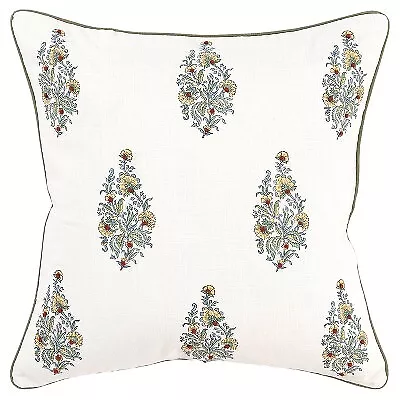 20 X20  Oversize Vintage Square Throw Pillow Cover White - Rizzy Home • $17.99