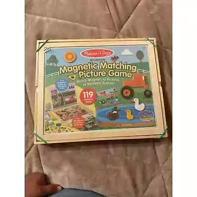 Melissa & Doug Wooden Magnetic Matching Picture Game 119 Pieces New  • $14.99