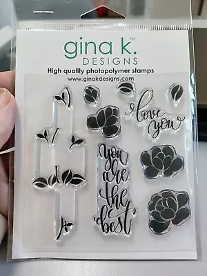 Gina K Designs Clear Stamps Set Mini Blossoms Layering Stamps • $8.99