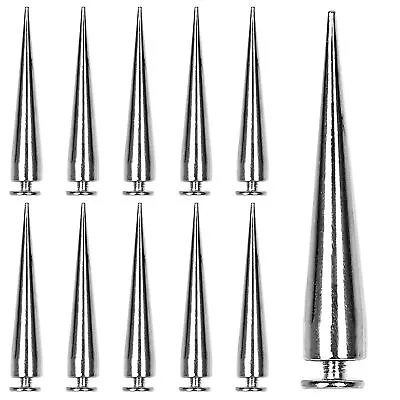 30PCS 40MM Spike And Studs Silver Cone Spikes Punk Bullet Large Leather • $9.33