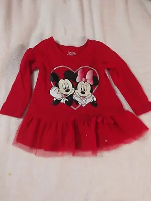 Girls 24 Months Disney Mickey & Minnie Mouse Red Shirt • $3.61