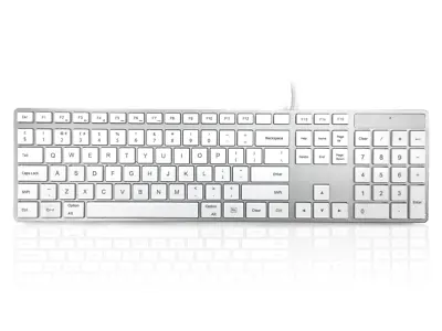Accuratus 301 MAC - USB Wired Full Size Apple Mac Multimedia Keyboard With White • £22.63