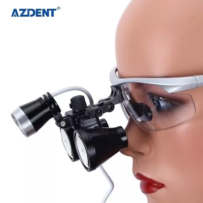 Surgical Dentist Magnifier Binocular Loupes 3.5X-R + LED Head Light Dental Use • $50.14