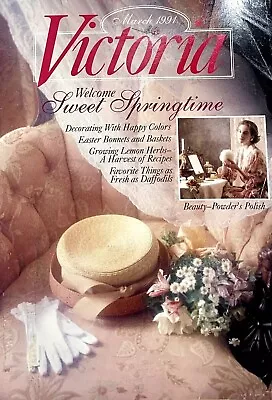 March 1991 VICTORIA Magazine Volume 5 No.3 Good Condition • $14