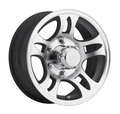 16  Sendel T03 8-Lug Boat Camper RV Trailer Wheel Rim Black Machined (QTY 1) • $176