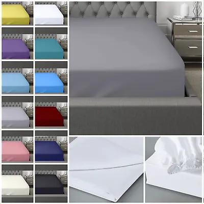 £12.99 • Buy Extra Deep Fitted Sheet 400 Thread Count 100% EGYPTIAN Cotton Single Double King