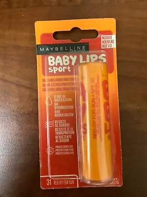 Maybelline Baby Lips Sport Lip Balm 31 Red-dy For Sun Buy More And Save • $6.49