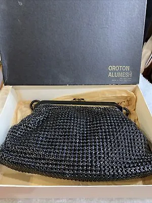 Vintage OROTON ALUMESH Evening Handbag In Box Min.Use Receipt Circa 1940-50 • $45