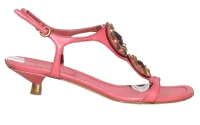 MIU MIU Pink Jewel Sandals (SIZE 38.5) • $125