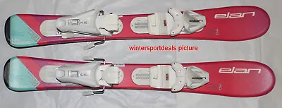 NEW 70cm Elan Girl's Kids Skis  Lil Magic + Size Adjustable Bindings Gw 23/24 • $187.49