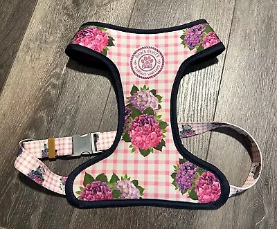 NWOT Pawsitivity Martha's Vineyard Gingham Hydrangeas Reversible Dog Harness XL • $40