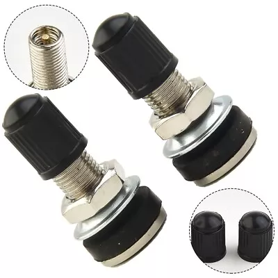 2X Tyre Valve Motorbike/Motorcycle Scooter Bike Quad MTB Tubeless Dustcap 32mm • $12.86