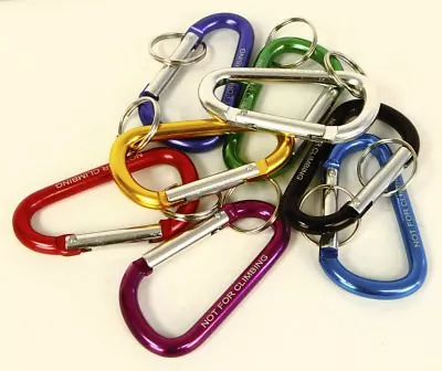 £5.49 • Buy New Style Carbine D-Ring With Key Chain Clip Snap Hook Camping Key Ring UK
