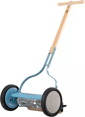 16-Inch 5-Blade Vintage Reel Lawn Mower Manual Lawn Mower Blue • $156.99