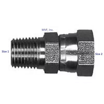 1/4  Male NPT X 3/8  Female NPSM Pipe Swivel Straight Adapter Steel 1404-04-06 • $9.36