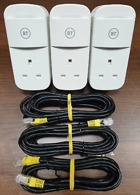 3 X BT Mini Connectors V2 VERSION 2 1000Mb GIGABIT Powerline Adapters NEW MODEL • £24.95