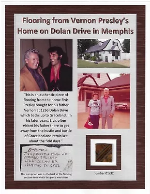 Elvis Presley Purchased House Flooring Behind Graceland - Vernon Dolan Drive! • $29.99