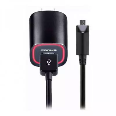 2.4A RAPID HOME WALL CHARGER ADAPTER USB 6FT LONG CABLE CORD LED For CELL PHONES • $12.52