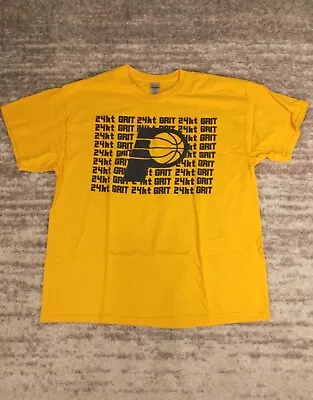 Indiana Pacers Shirt Men's XL Yellow 24K Grit Logo NBA Basketball • $5.99