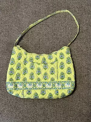 Vera Bradley  Flowers Elephant Citrus Yellow Green Purse Shoulder Bag Retired • $20.89