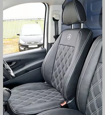 Mercedes Vito W447 Tailored Diamond Quilted Van Seat Covers - Front 2 Seats • $429.51