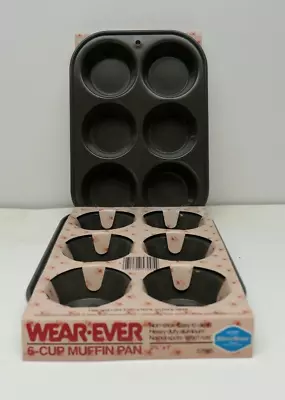 Lot Of 2 Vintage 1980s Wear Ever Silverstone 6 Cup Muffin Pan #57005 NOS New • $40