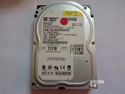 Western Digital Protege WD400EB-00CPF0 3.5  40Gb IDE Ultra HDD • £10