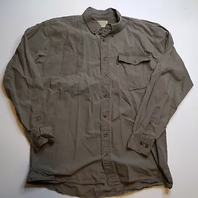 Cabela's Outfitter Series Vented Long Sleeve Shooting Shirt Mens Tall Size Large • $11.99