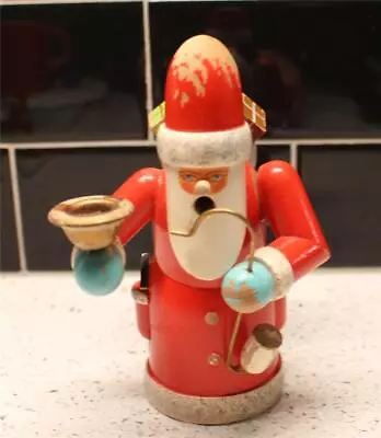 Vintage Wooden Smoker Santa Saint Nick 5-1/2  Erzgebirge Germany As Found • $22