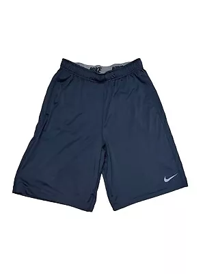 Nike Mens Blue Athletic Dri-Fit Pockets Activewear Shorts Size Medium • $17