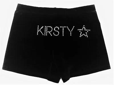 Gazelle Childs Personalised Velvet Gymnastics/Dance Shorts With Star. UK Made • £14.50