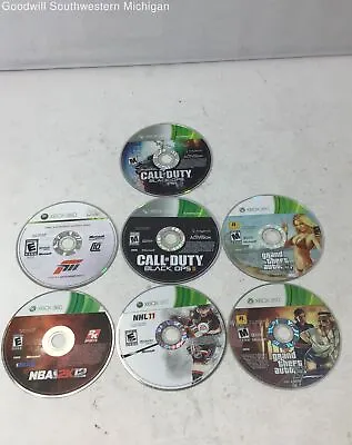 UNTESTED Lot Of 7 Game Discs For Xbox 360 Incl. Call Of Duty Black Ops II *READ* • $24.99
