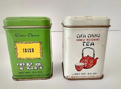 Vintage John Wagner & Sons Tea Tin Can Rare Cha Ching And Irish • $7.79