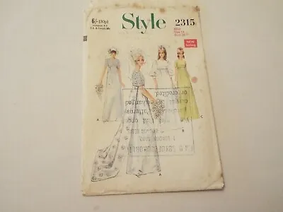 £3.75 • Buy Vintage Style 60s Wedding Dress Pattern No 2315 Size  14 Bust 36 