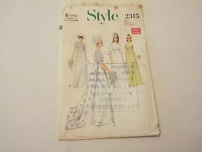 £3.75 • Buy Vintage Style 60s Wedding Dress Pattern No 2315 Size  14 Bust 36 