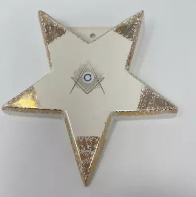 Vintage Masonic Freemason Eastern Star Ceramic Wall Hanging Plaque Pocket • $24.99