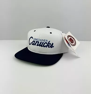 NWT Sports Specialties Double Script Vancouver Canucks Snapback Hat NHL • $109.99